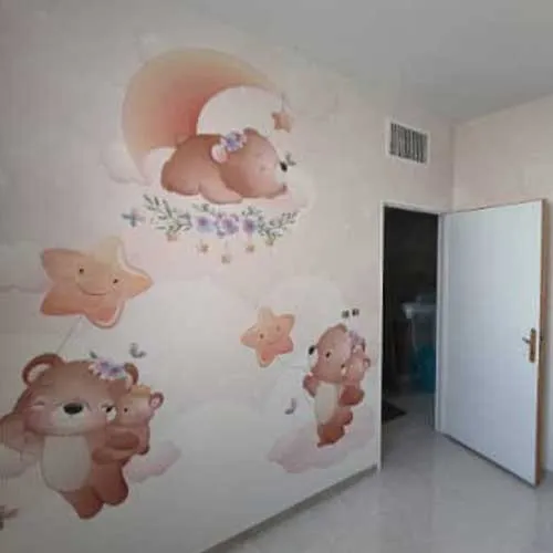 نصب کاغذ دیواری اتاق کودک
