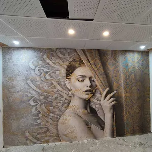 نصب کاغذ دیواری چرمی