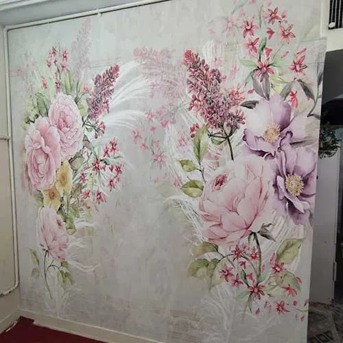 نصب کاغذ دیواری چسبی