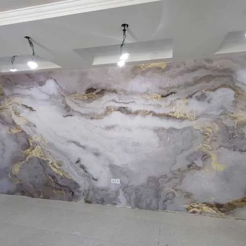 نصب کاغذ دیواری مدرن و ساده