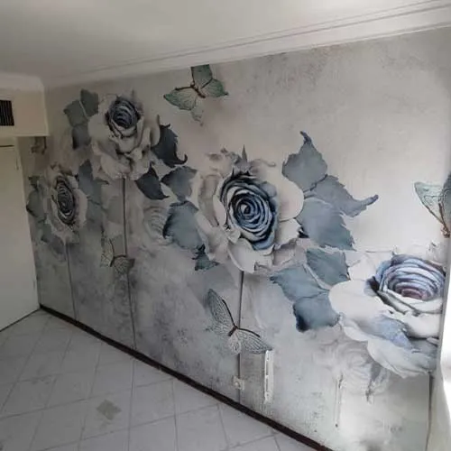 نصب کاغذ دیواری در ساختمان دوبلکس